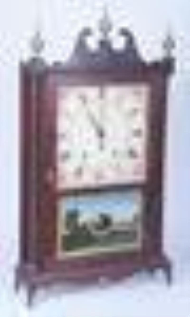 Eli Terry & Son pillar & scroll shelf clock