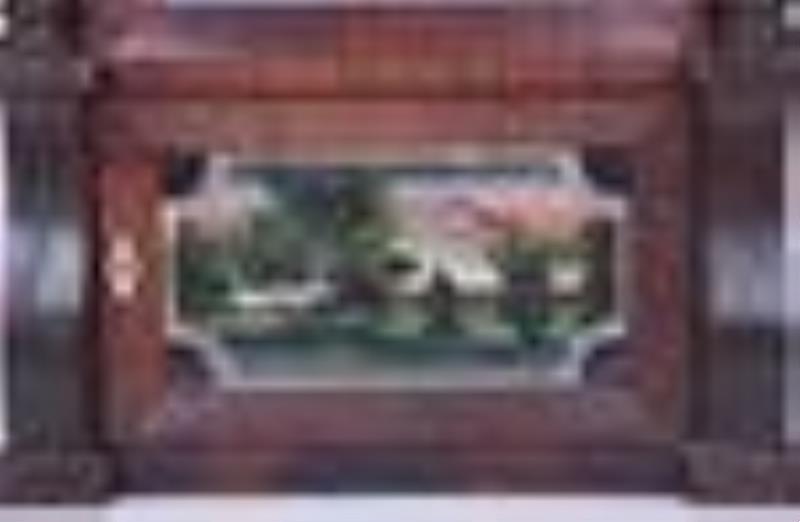 Forestville Mfg cornice & column shelf clock