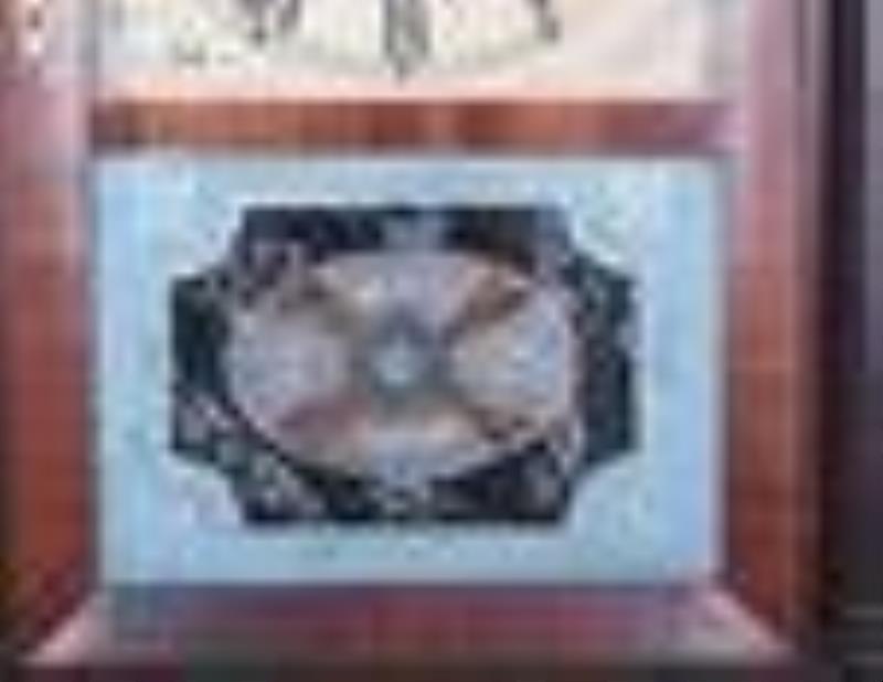 Forestville Mfg cornice & column shelf clock