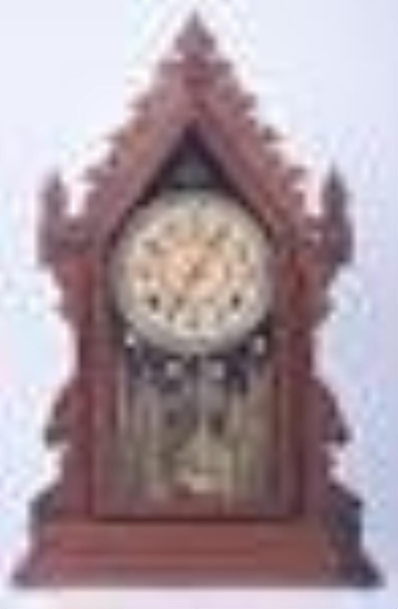 Walnut Ingraham & Co shelf clock