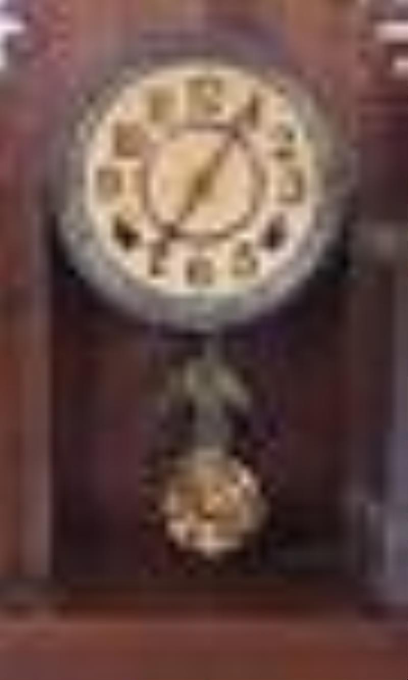 Walnut Ingraham & Co shelf clock