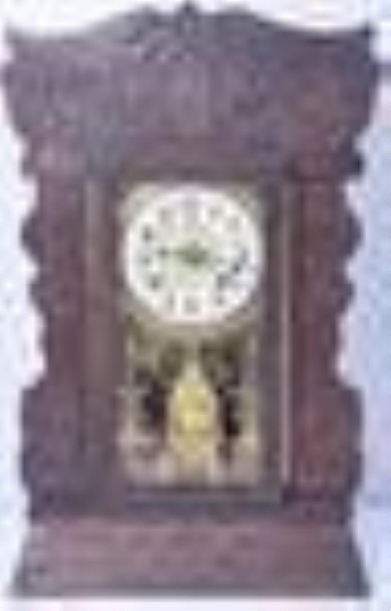 New Haven oak kitchen clock