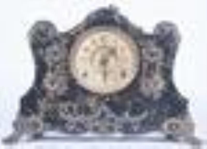 Kroeber \\\”Richelieu\\\” Enameled Iron Mantle Clock