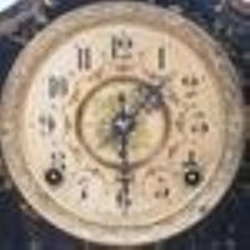 Kroeber \\\”Richelieu\\\” Enameled Iron Mantle Clock