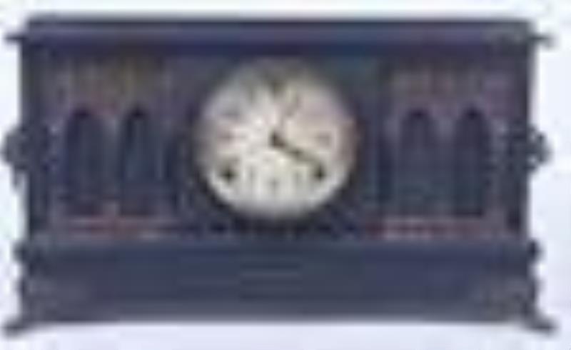 Sessions Black Painted Wood Mantel Clock