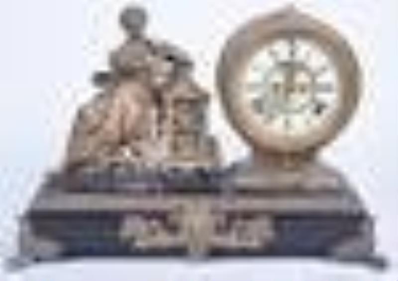 Ansonia figural mantle clock