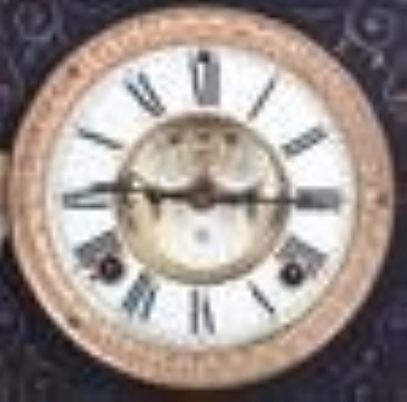 Ansonia \\\”Belgium\\\” Enameled Iron Mantle Clock