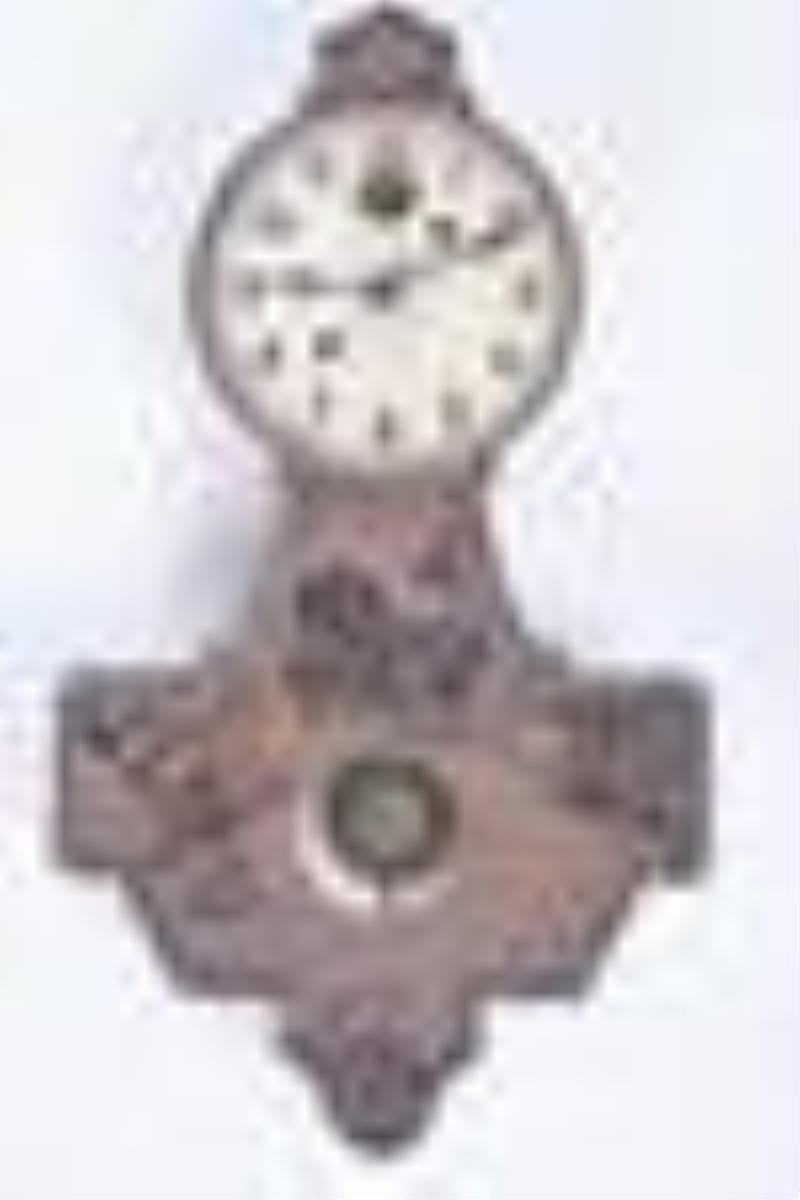 Novelty Lux horse & stagecoach wall clock