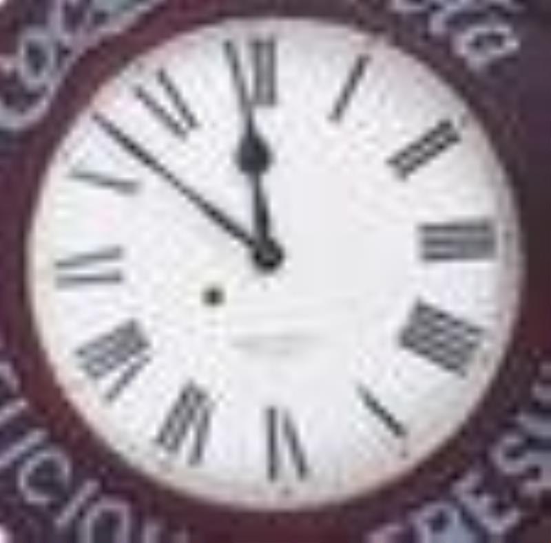 Repro Baird Advertising Clock Coca Cola