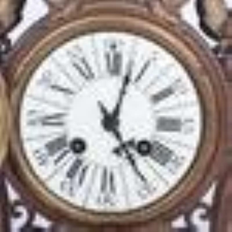 French bronze figural mantel clock