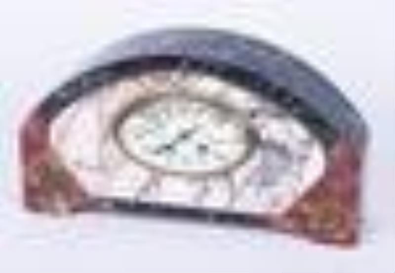 3-Piece marble French Art Deco clock set