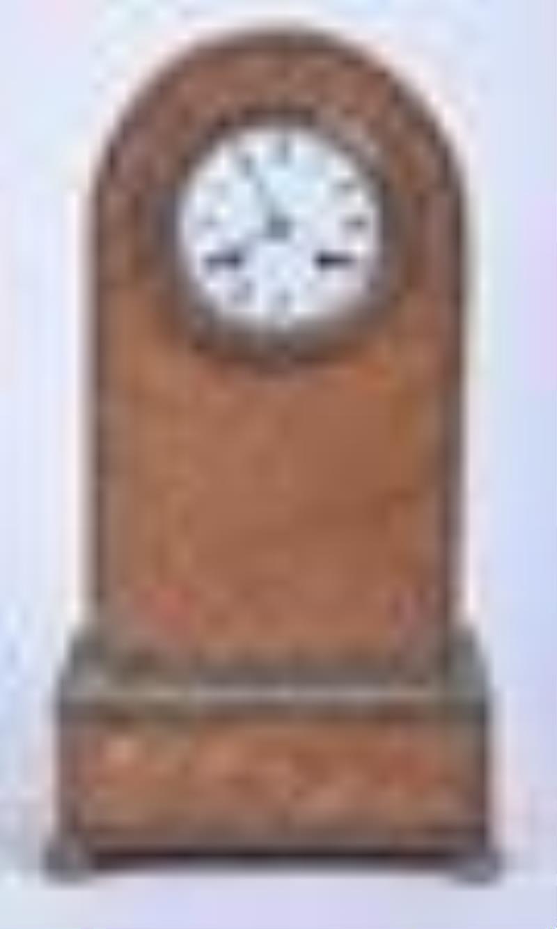 French brass & rosewood mantle clock