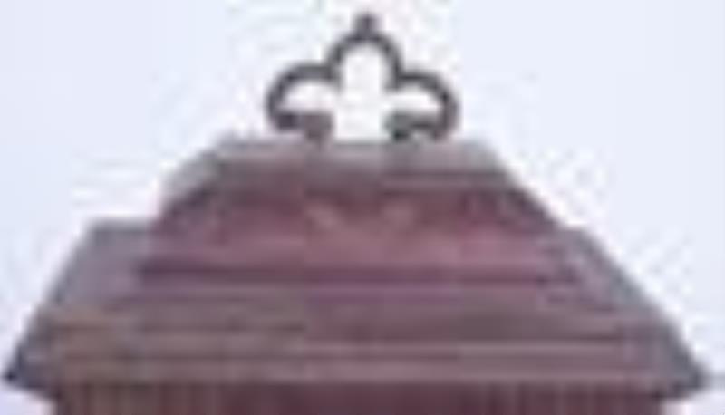 English Lacquer Decorated Bracket Clock