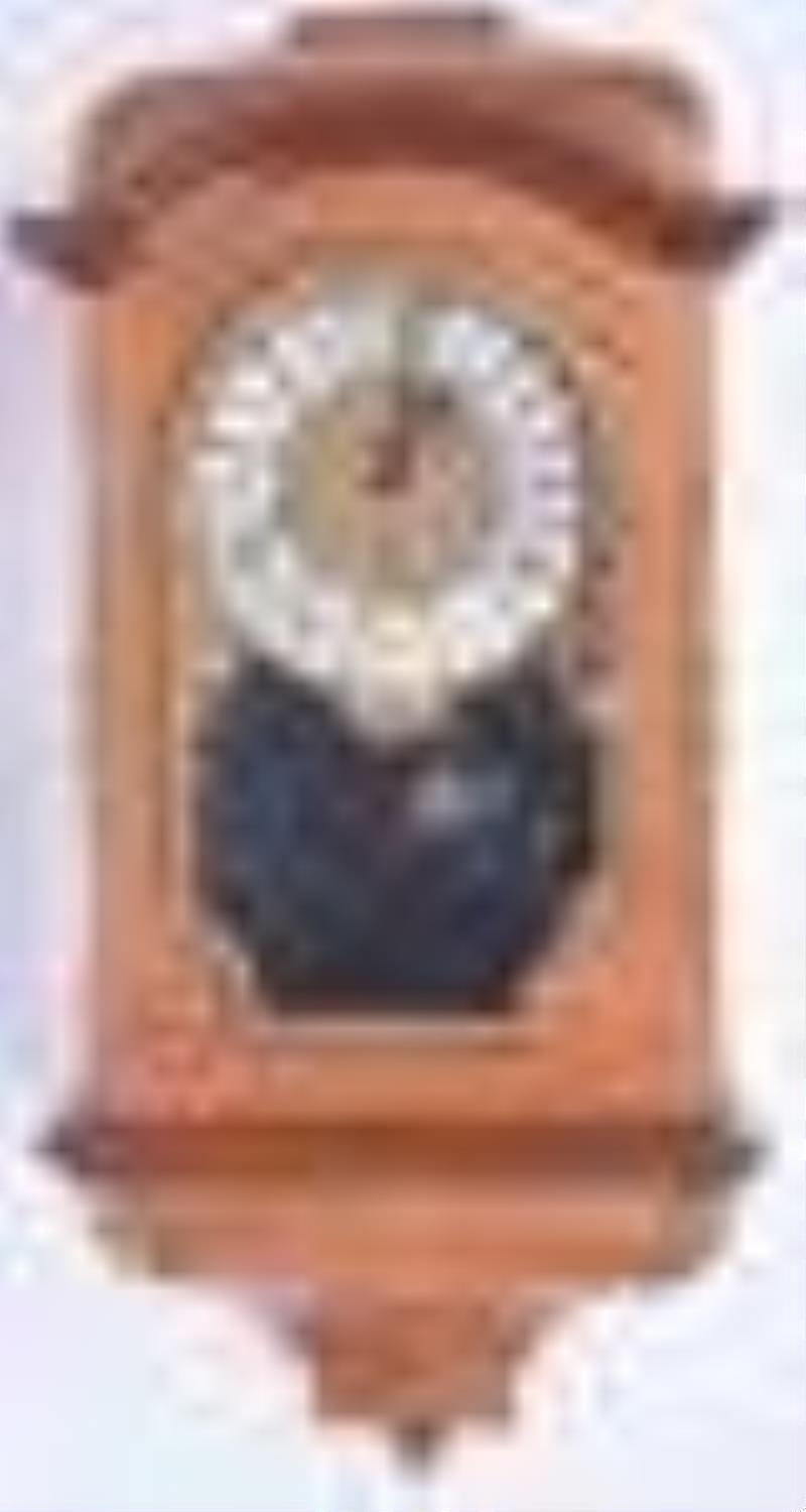 Repro Louis XVI Style Gilt Metal & Marquetry Wall Clock