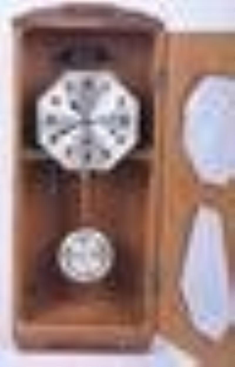 Junghans Oak 3 Hole Wire Chiming Wall Clock