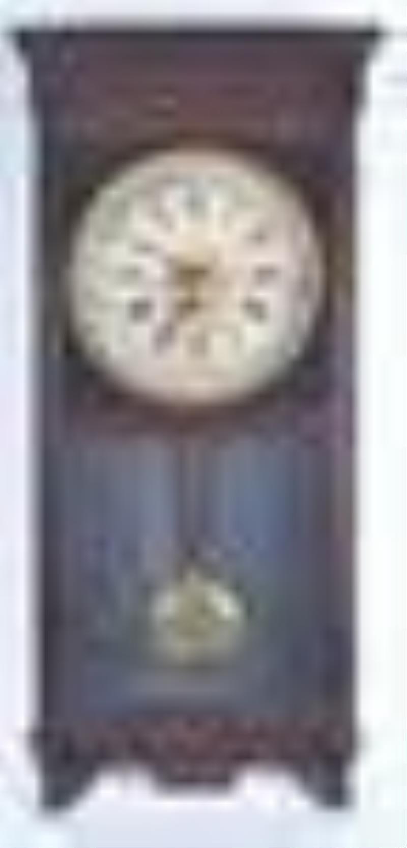 Sessions Oak Regulator \\\”E\\\” Calendar Clock