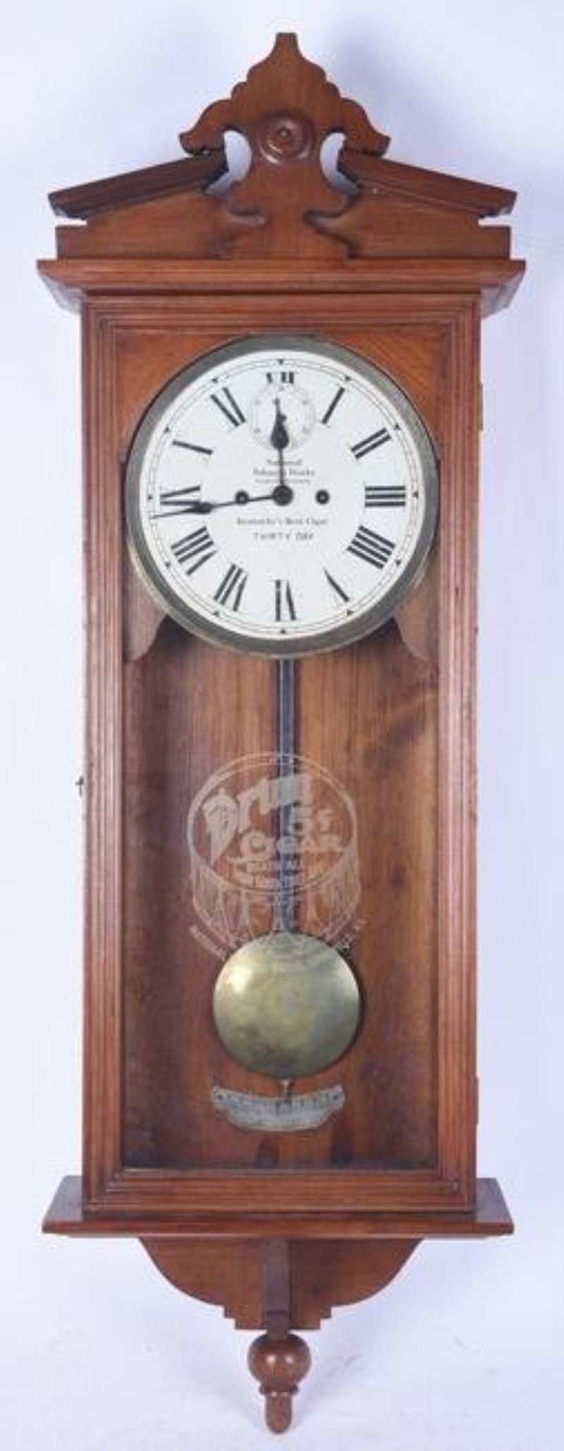 New Haven spring driven ”Vamoose” wall clock