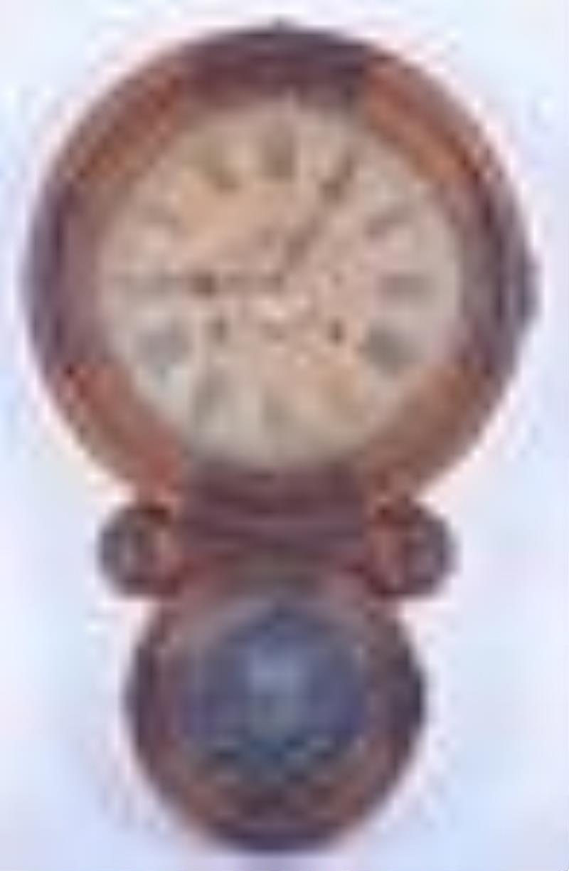 Ingraham walnut ionic figure 8 wall clock