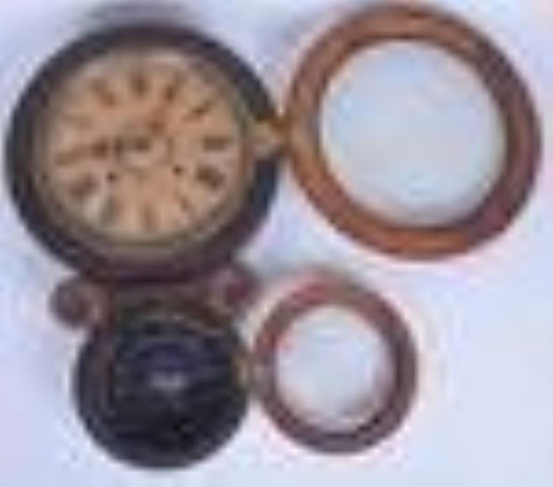 Ingraham walnut ionic figure 8 wall clock