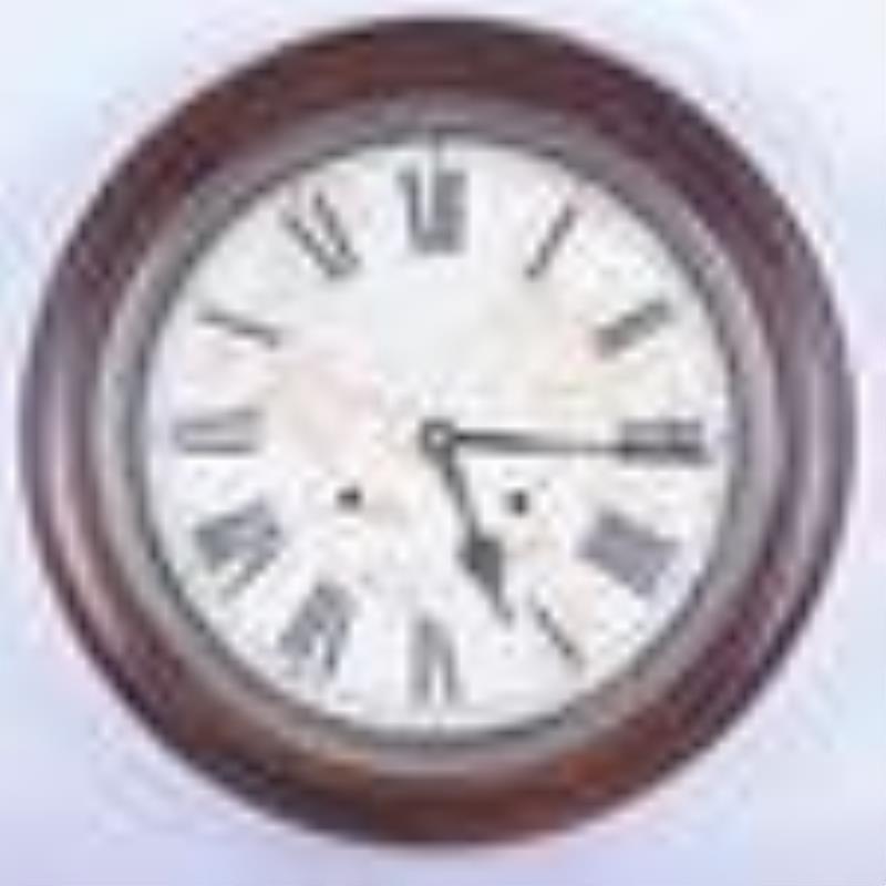 Rosewood grained gallery clock