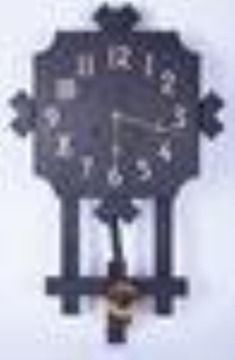 Oak Mission wall clock