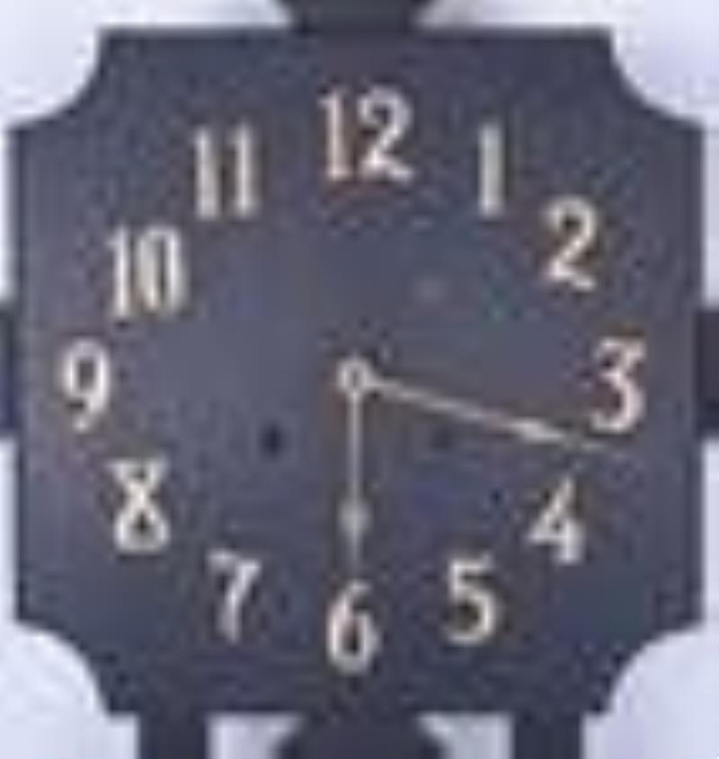 Oak Mission wall clock