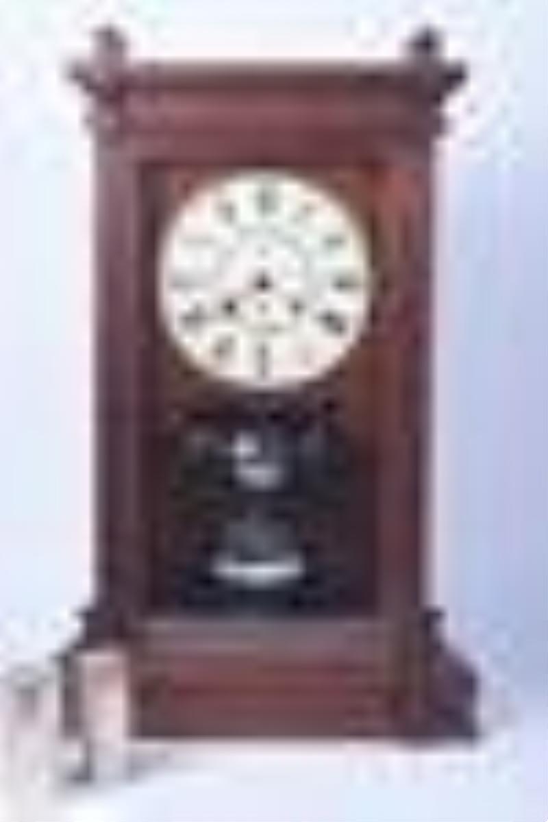 Walnut Seth Thomas \\\”Lincoln\\\” 2 Weight Shelf Clock