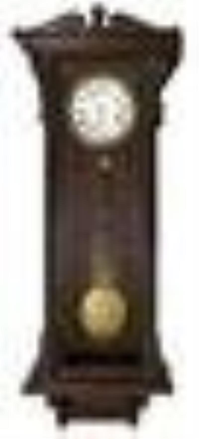Walnut Victorian pinwheel jewelers regulator clock
