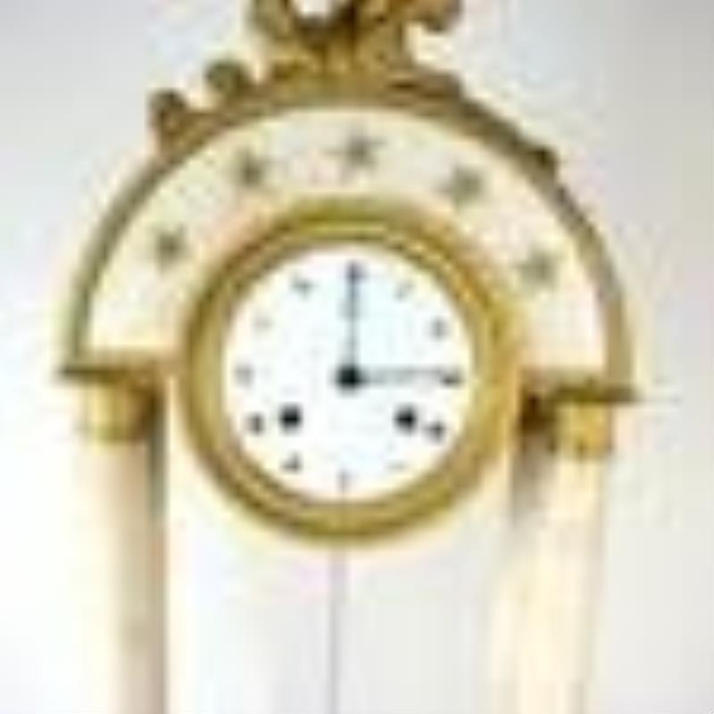 French Empire Style Bronze & Marble Clock