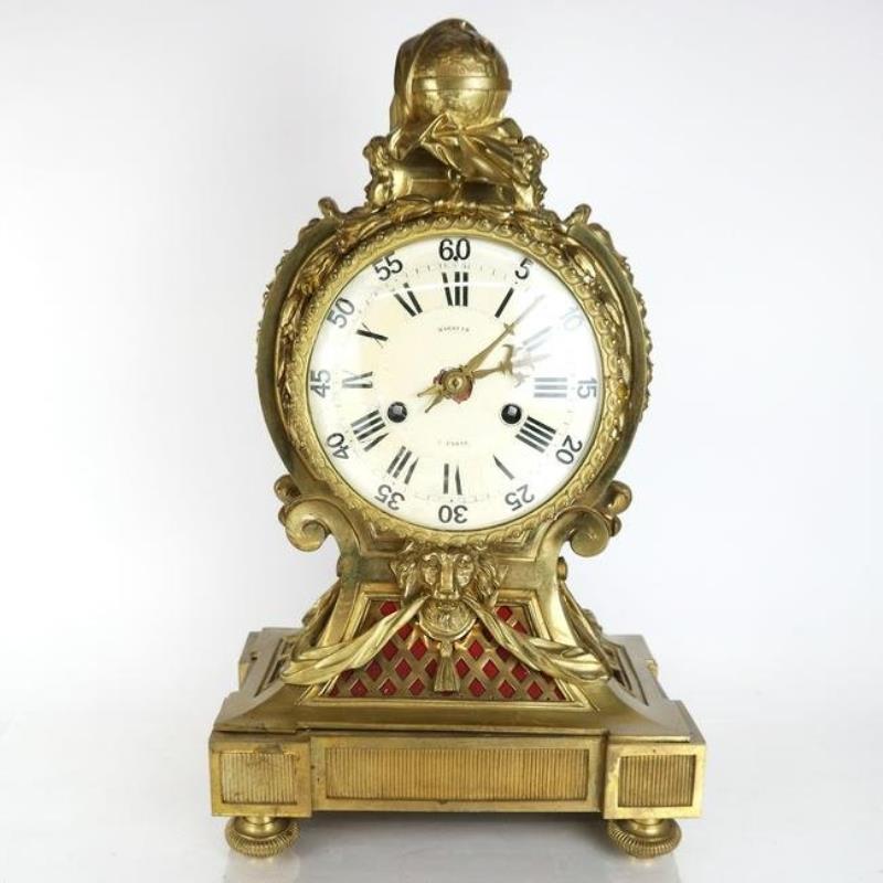 Marquis French Globe Top Mantel Clock