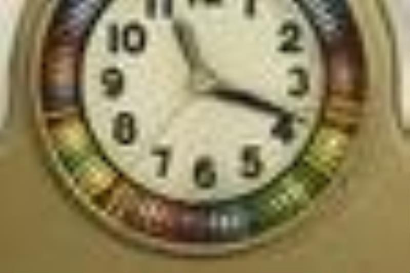Vtg Neon Spinner Illusion Wheel Clock Sign Topper