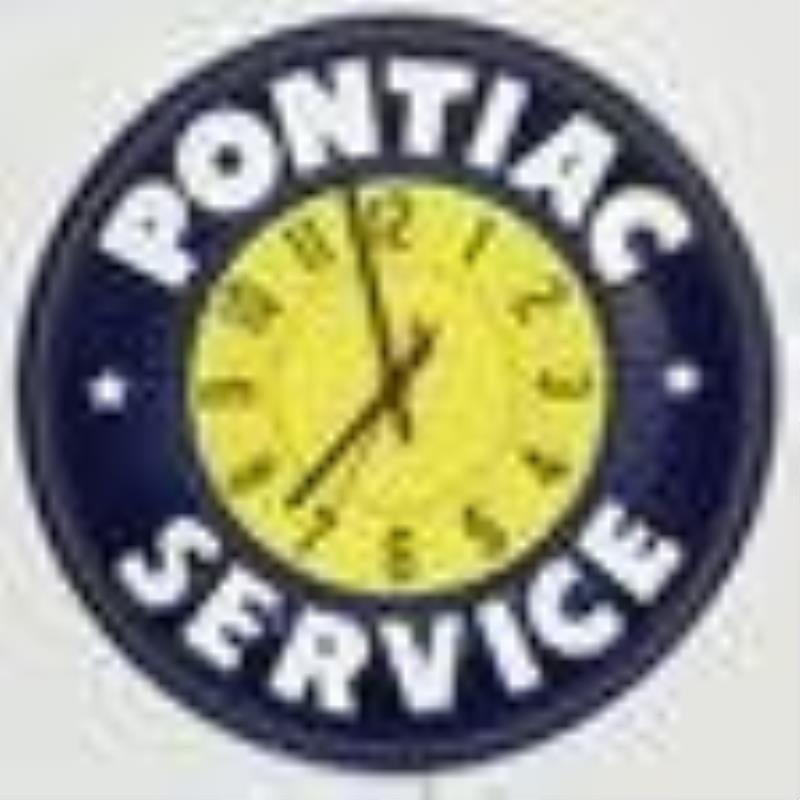 Vintage Pontiac Dealership Service Adv Clock