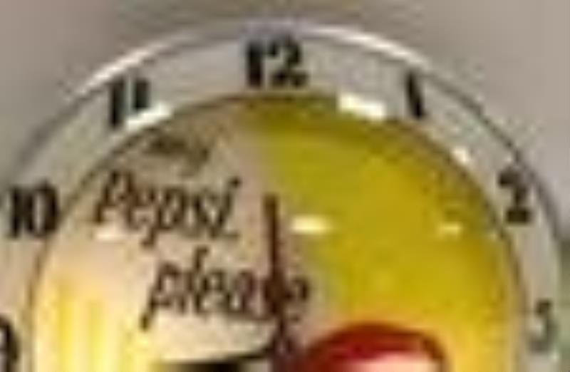 Vintage Pespi-Cola Double Bubble Adv Lighted Clock