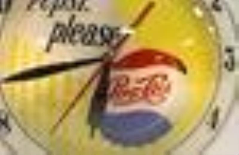 Vintage Pespi-Cola Double Bubble Adv Lighted Clock