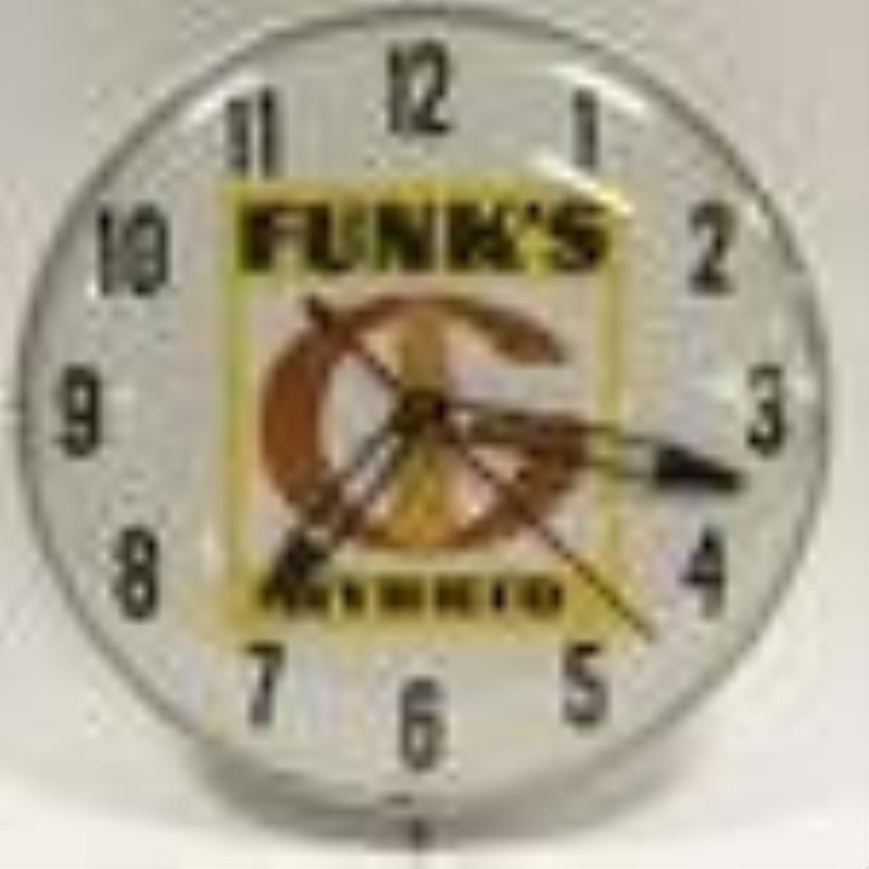 Vintage Funks Hybrid Seed Corn Advertising Clock