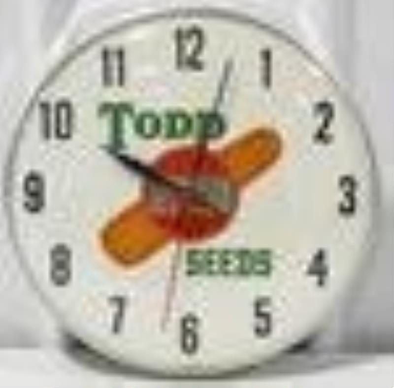 Vintage Todd Hybrid Seeds Advertising Clock