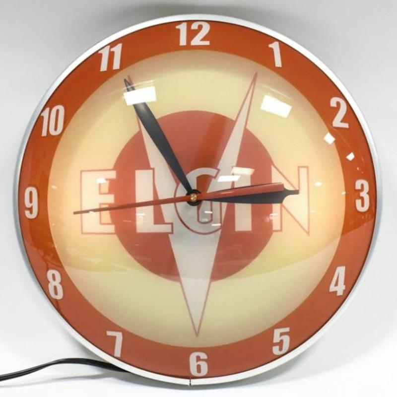 Modern Elgin Bicycles Double Bubble Lighted Clock