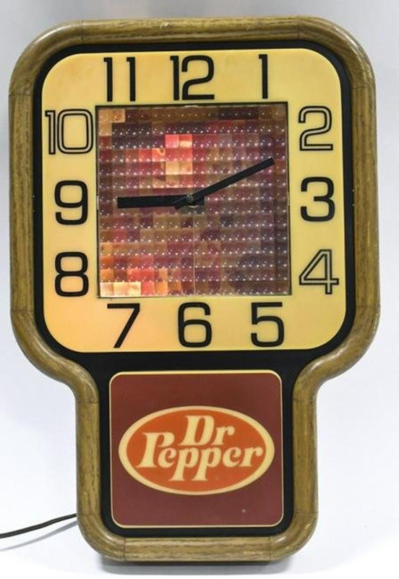 Vintage Dr. Pepper Lighted Motion Adv Clock