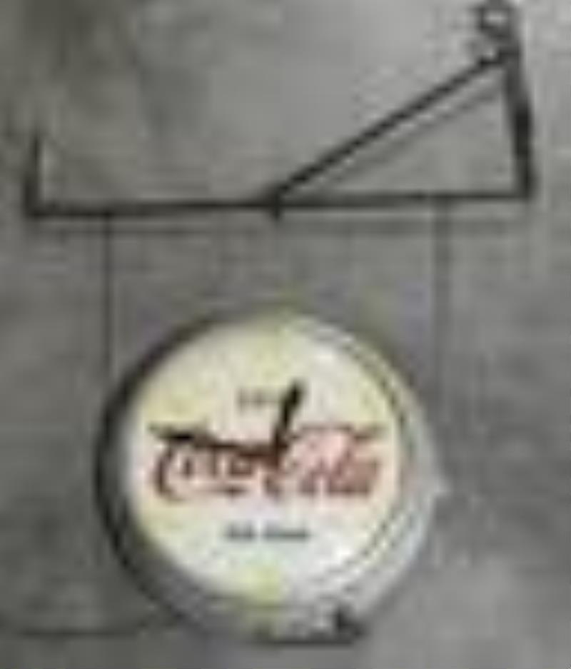 Vintage 22\\\” Coca-Cola Lighted Adv Clock w/ Bracket