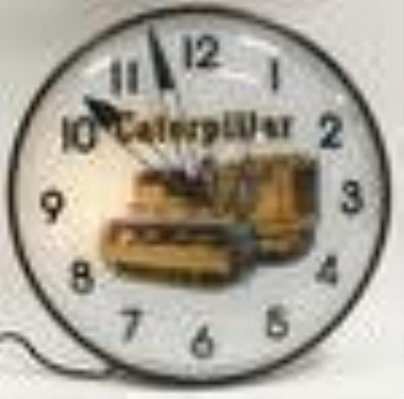 Caterpillar Dozer Lighted Advertising Pam Clock