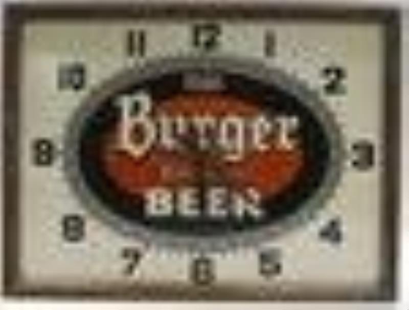 Vintage SST Burger Beer Advertising Clock sign