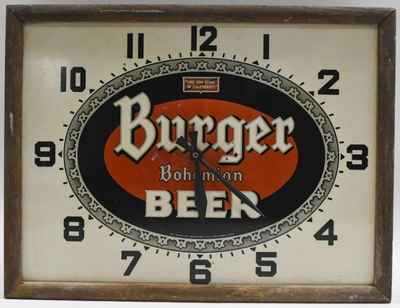 Vintage SST Burger Beer Advertising Clock sign