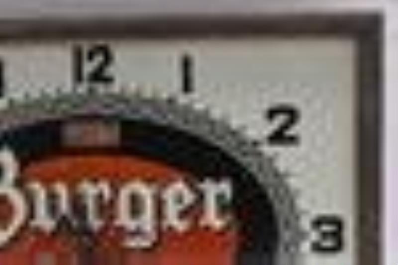 Vintage SST Burger Beer Advertising Clock sign