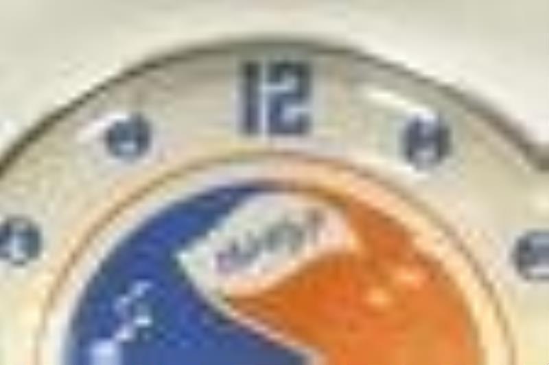 Vintage Whistle Soda Lighted Adv Glass PAM Clock