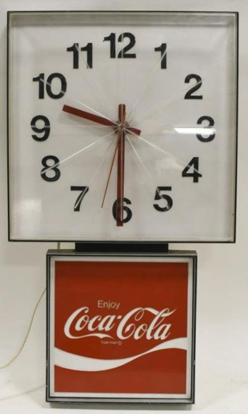 Vintage Coca-Cola Advertising Plastic Clock