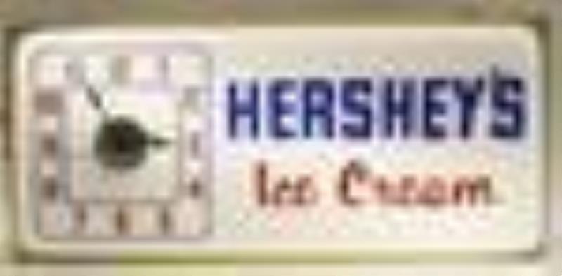 Vintage Hershey’s Ice Cream Lighted Adv Clock