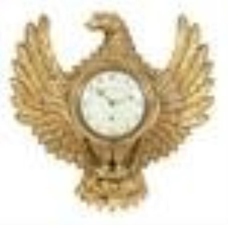 Swedish Neoclassical Giltwood Eagle-Form Clock