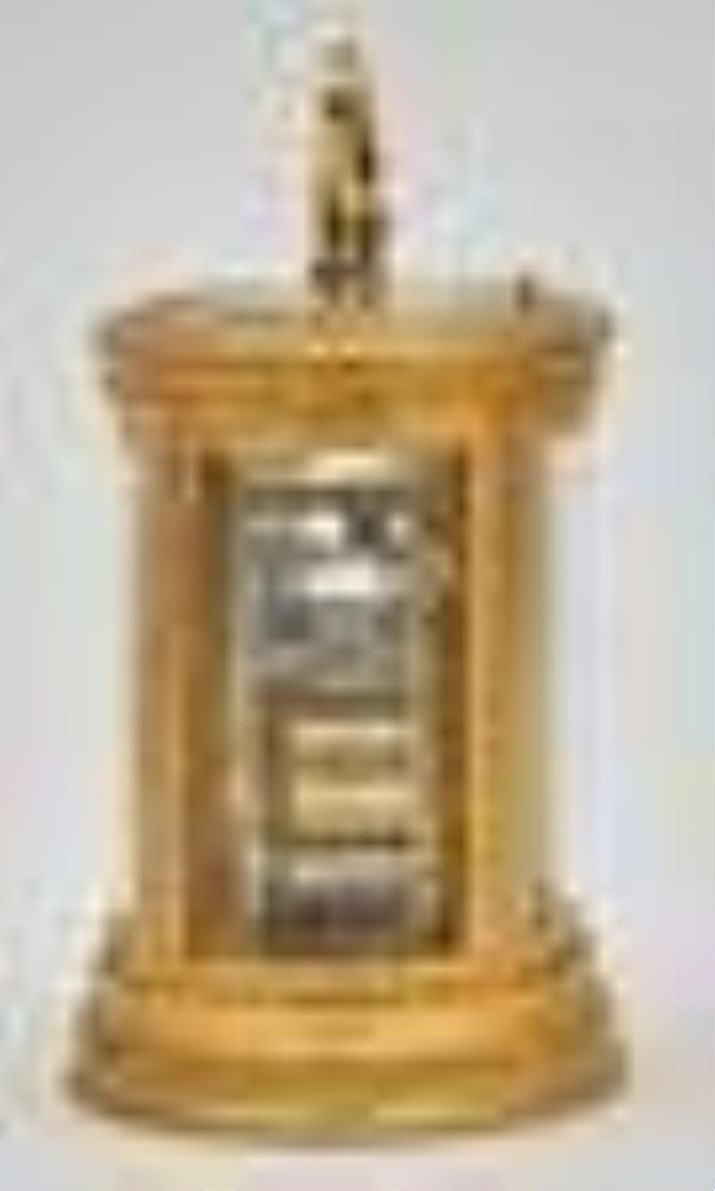 French Gilt-Bronze Dual-Dial Carriage Clock