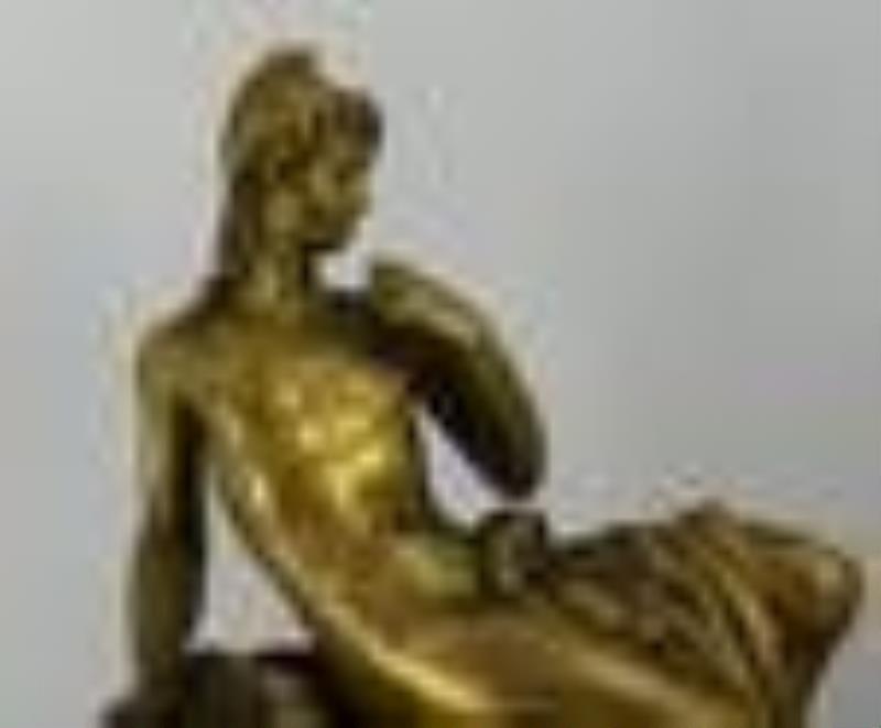 Large And Impressive Gilt Bronze Figural Clock.
