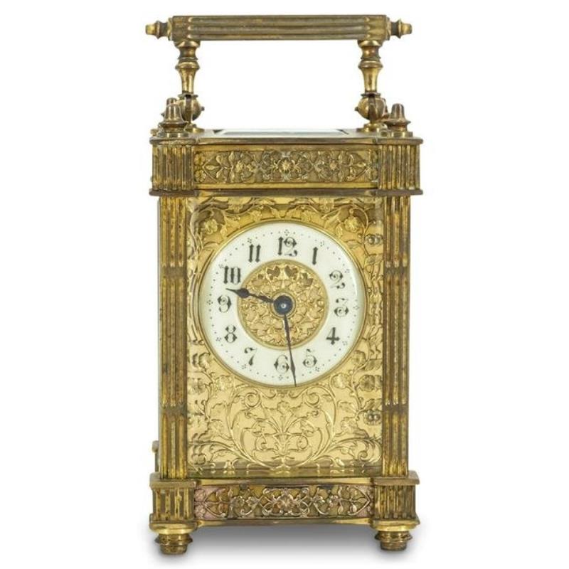 Antique French Gilt Bronze Carriage Clock